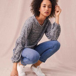 NWT Lou & grey black spacedye sweater l xl